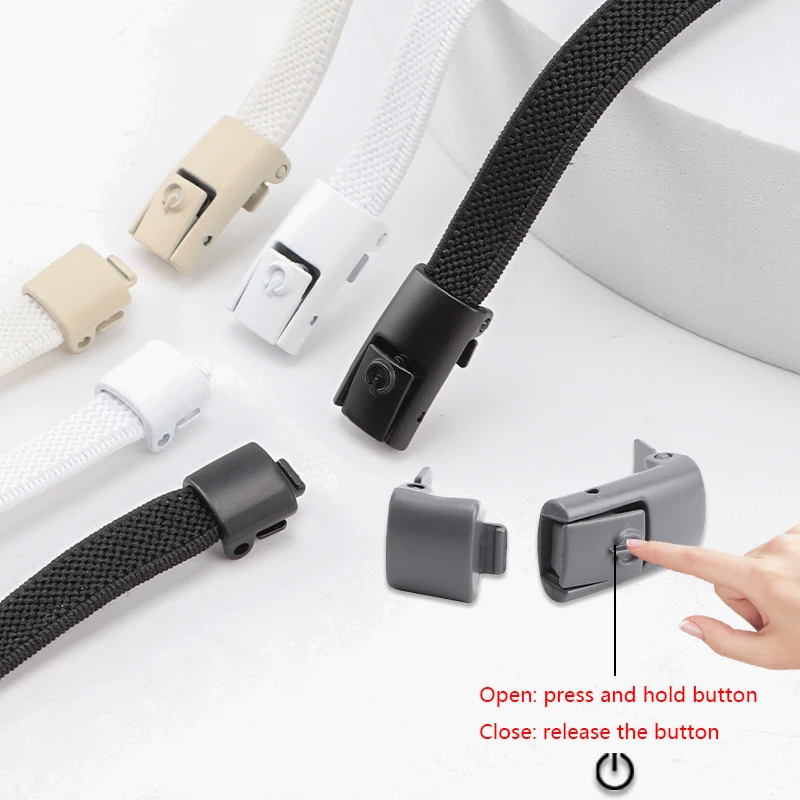 Colorful Press Lock No Tie Shoelace Elastic Shoelaces for Sneakers Sport Tieless Elastic Shoe Laces One Size Fit All Adult Kids - Image 4