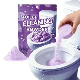 Powerful Toilet Descaler Bathroom Cleaning Powder Fresh Scent Foam Coverage for Limescale Removal Stain Free 100g Eco Friendly